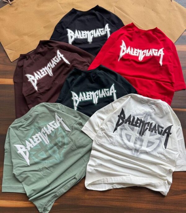 Men’s Oversized Balenciaga T-Shirt | Designer Logo Printed Tee | Trendy Streetwear Fashion Top