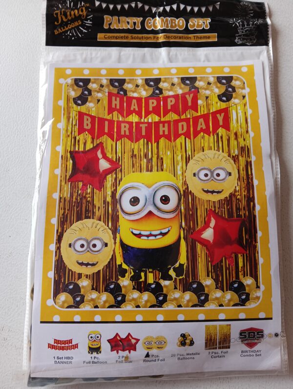 Minion Theme Birthday Party Decoration Combo Set Yellow