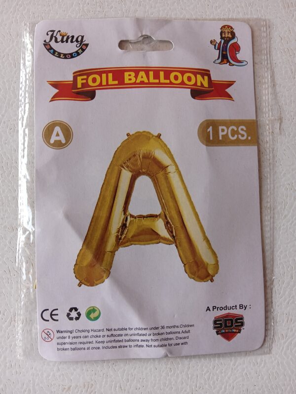 A–Z Alphabet Foil Balloons – Golden Letter Balloons for Birthday, Wedding & Party Decoration (1 Pc )