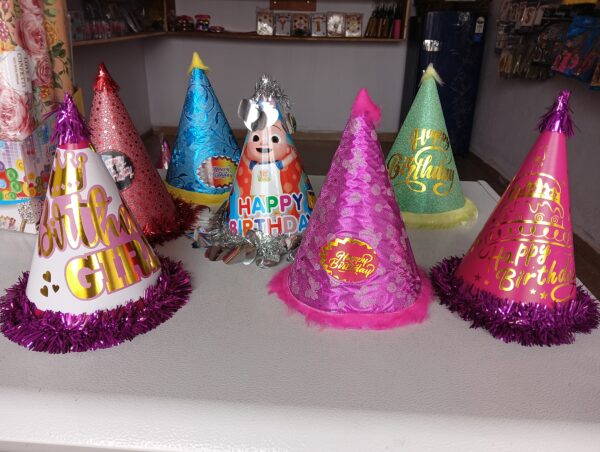 Colorful Happy Birthday Party Caps – Cone Hats for Kids & Adults