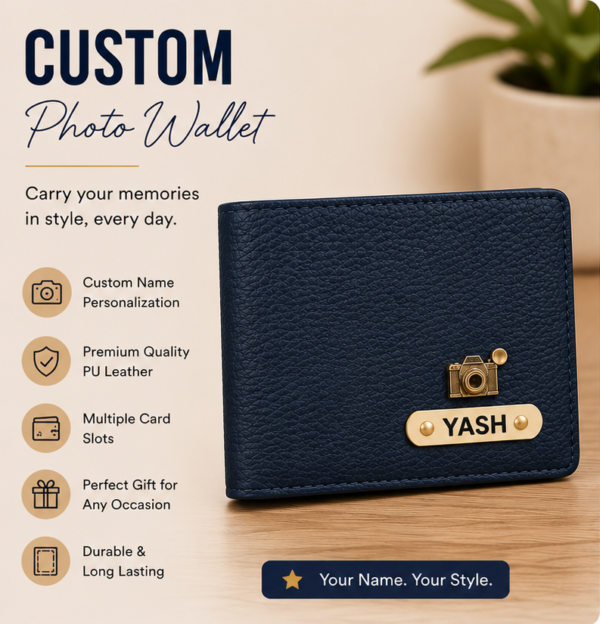Custom Name Wallet | Personalized PU Leather Wallet for Men