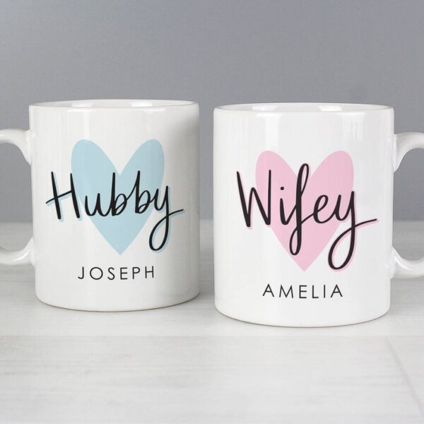 Hubby Wifey 2 Mug White Ceramic Photo Mug | Personalized Coffee Mug